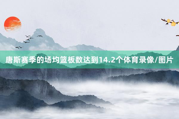 唐斯赛季的场均篮板数达到14.2个体育录像/图片